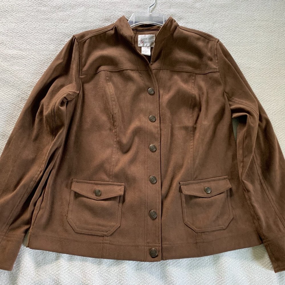 Hasting & Smith Brown Faux Suede Jacket